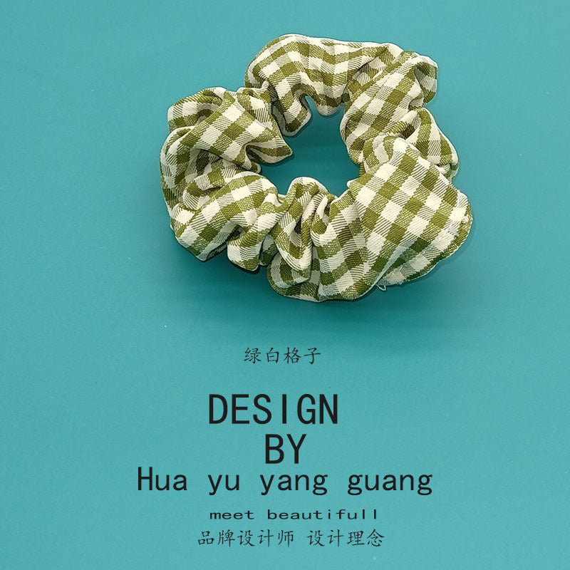 Wholesale Plaid Large Intestine Hair Ties